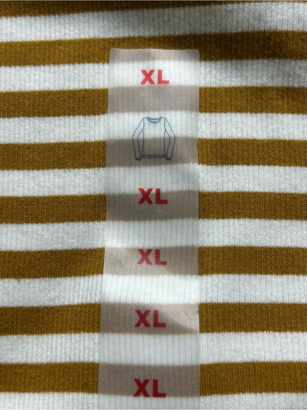 Old Navy Snug Crew Neck Striped Long-Sleeve Tee Earthy Normcore NWT Sz XL Fitted - Picture 7 of 12